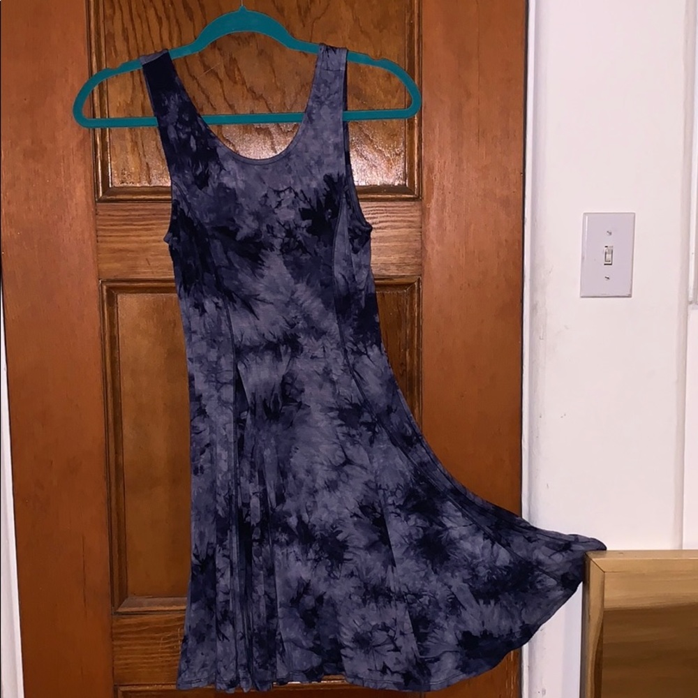 Blue Tie-dye sun dress